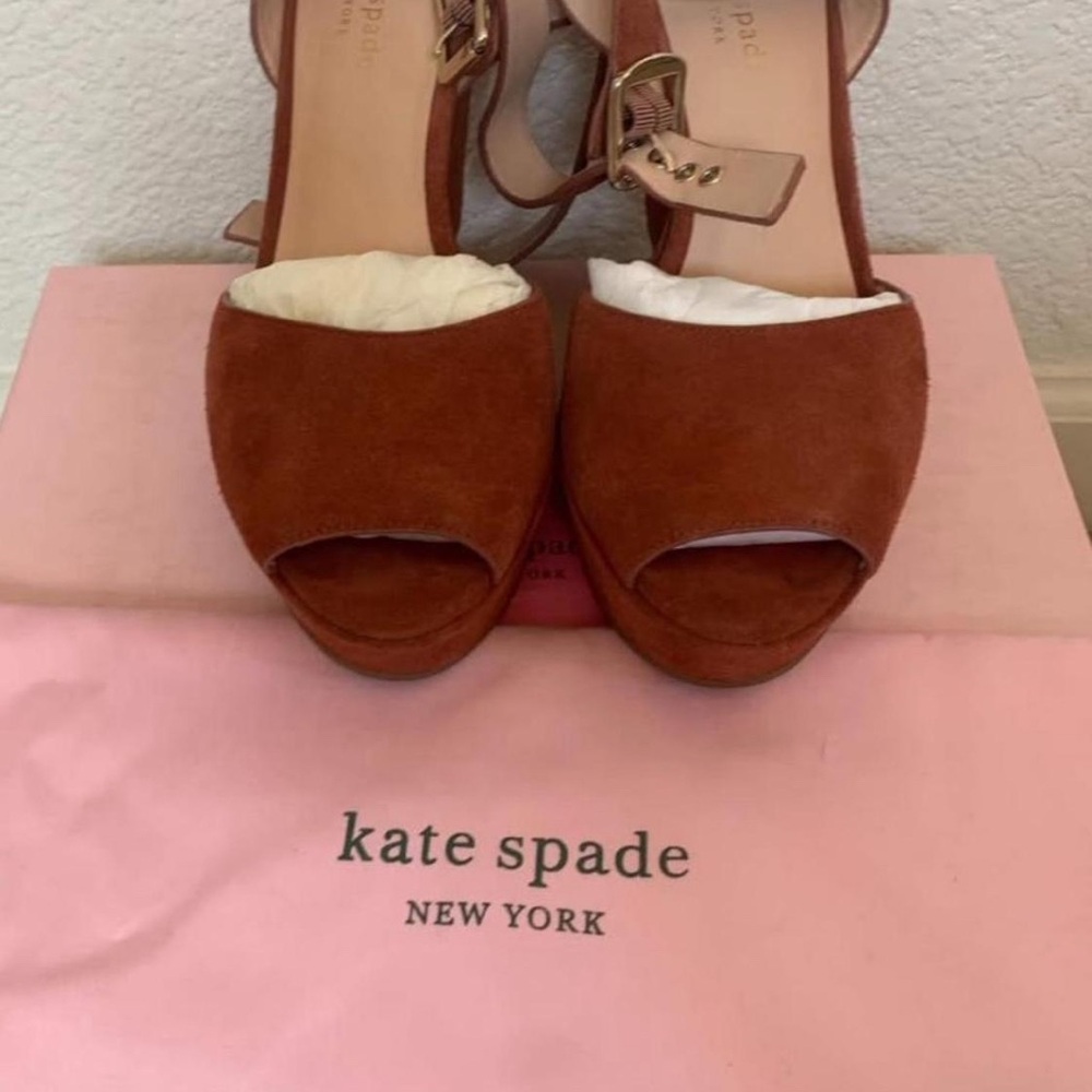 Kate Spade Rust Suede Heels